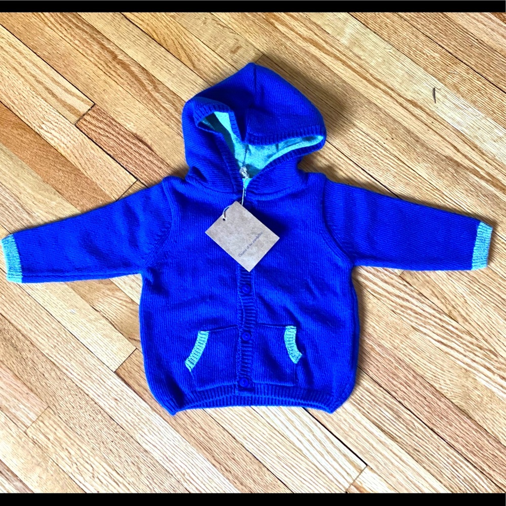 Baby Boy Hooded Sweater Cardigan size 6m